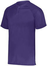 Augusta Sportswear Youth Attain Wicking Two - Button Baseball Jersey 1566 PURPLE (HLW) S