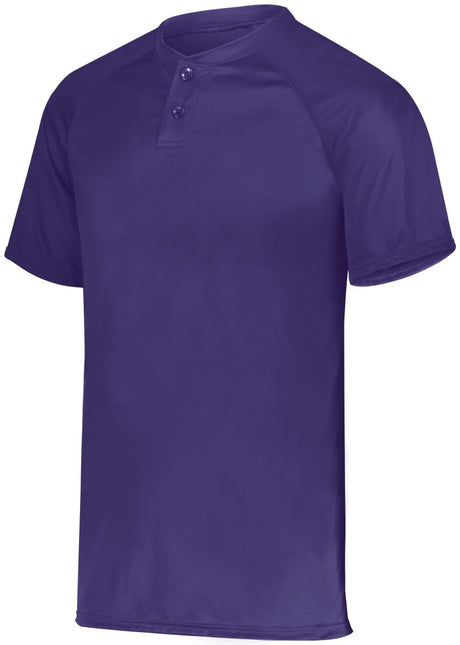 Augusta Sportswear Youth Attain Wicking Two - Button Baseball Jersey 1566 PURPLE (HLW) S