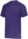 Augusta Sportswear Youth Attain Wicking Two - Button Baseball Jersey 1566 PURPLE (HLW) S