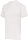 Augusta Sportswear Youth Attain Wicking Two - Button Baseball Jersey 1566 WHITE S