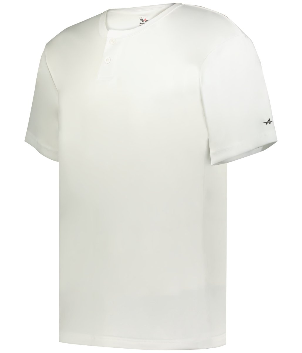 Augusta Sportswear YOUTH B - CORE TWO - BUTTON BASEBALL JERSEY 293000 WHITE S