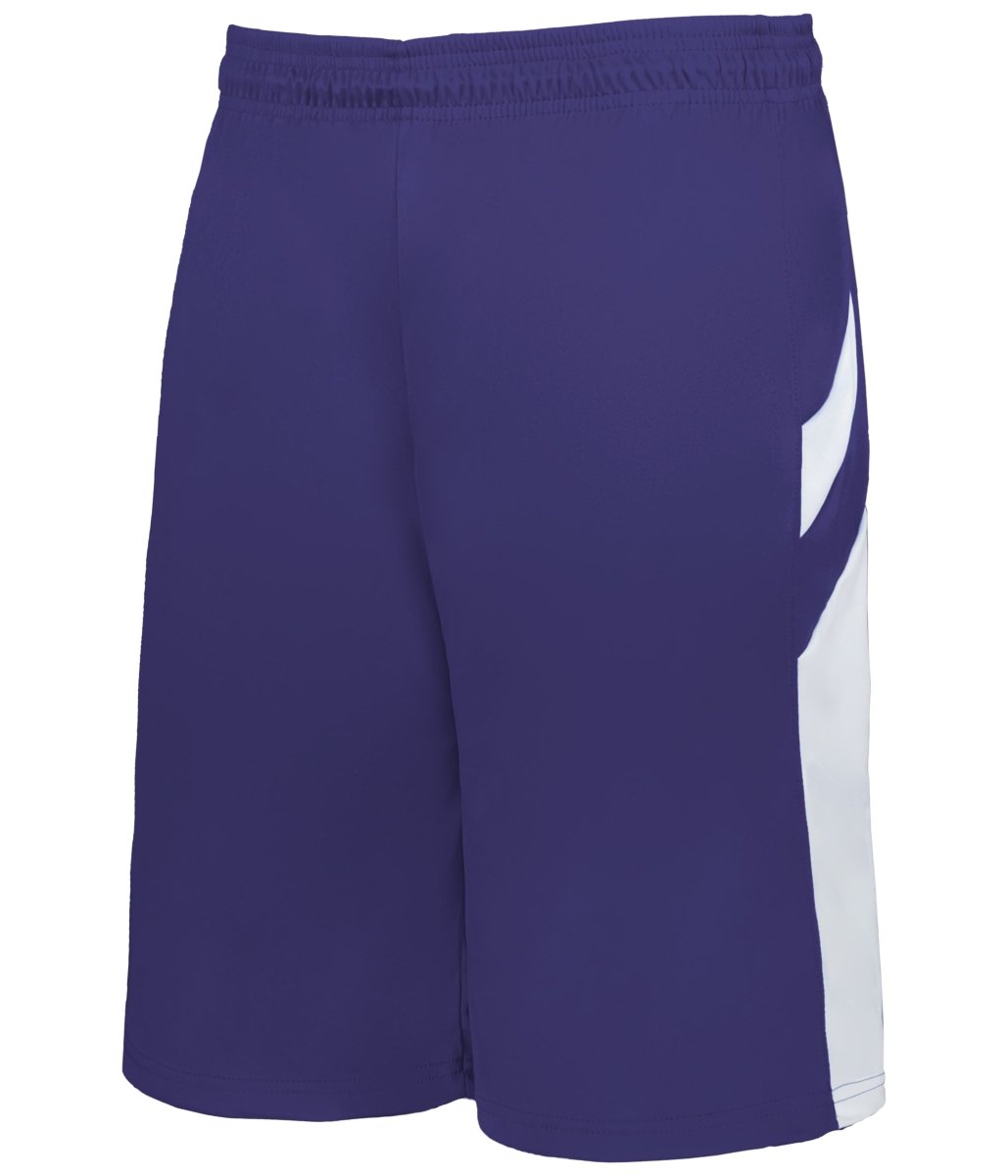 Augusta Sportswear YOUTH B - PIVOT REVERSIBLE BASKETBALL SHORTS 226600B PURPLE/WHITE (BA) S
