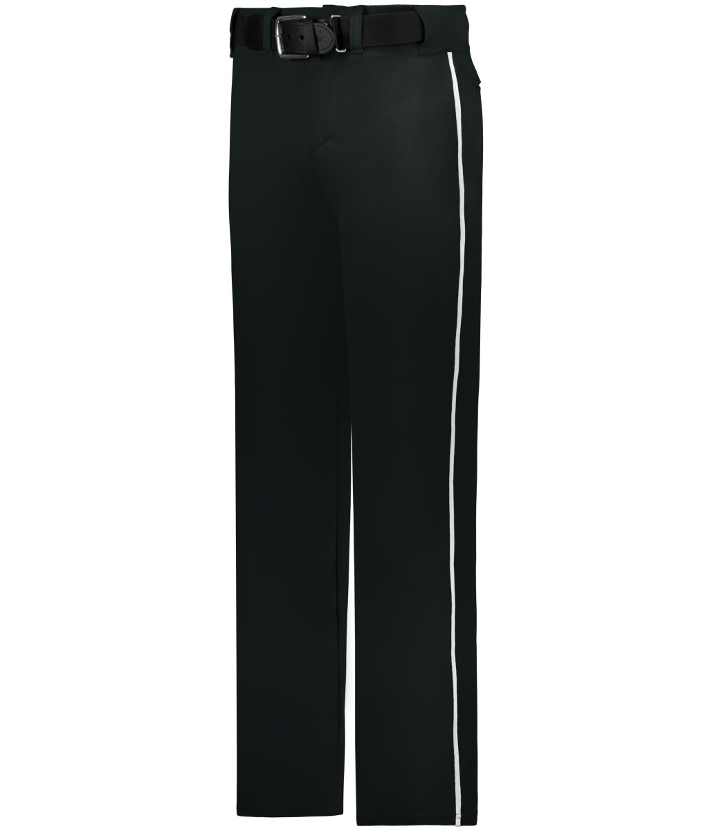 Augusta Sportswear YOUTH BASEBALL PANT WITH BRAID 605WLBY BLACK/WHITE (BA) S