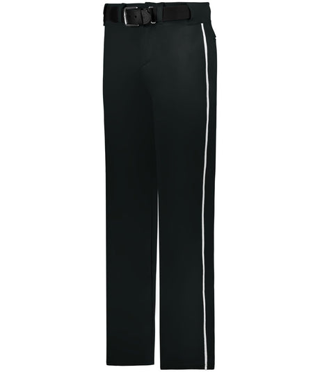 Augusta Sportswear YOUTH BASEBALL PANT WITH BRAID 605WLBY BLACK/WHITE (BA) S