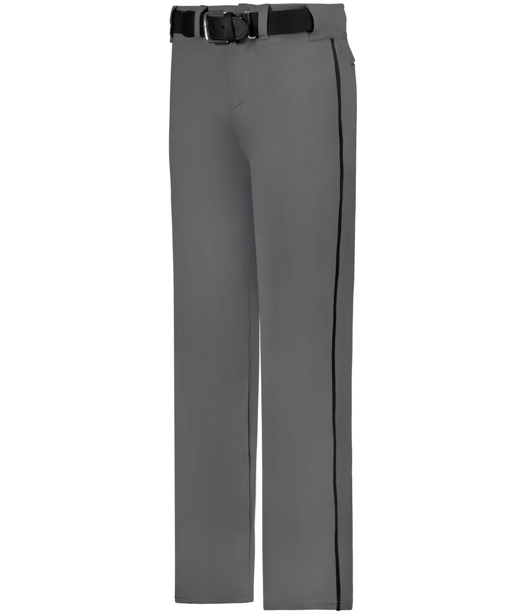 Augusta Sportswear YOUTH BASEBALL PANT WITH BRAID 605WLBY CHARCOAL SOLID/BLACK (BA) S