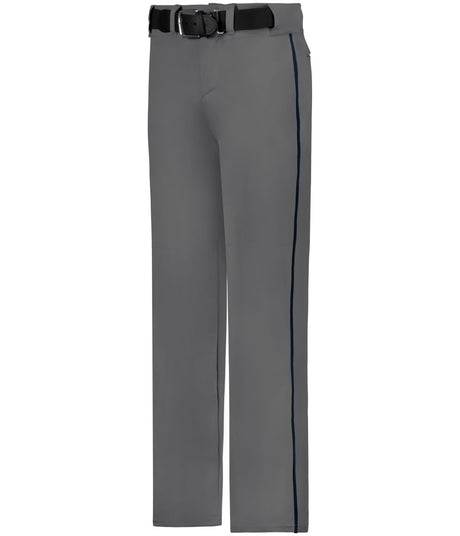 Augusta Sportswear YOUTH BASEBALL PANT WITH BRAID 605WLBY CHARCOAL SOLID/NAVY (BA) S