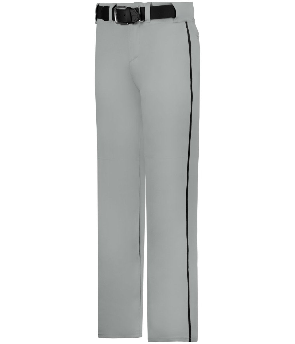 Augusta Sportswear YOUTH BASEBALL PANT WITH BRAID 605WLBY GREY/BLACK (BA) S