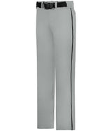 Augusta Sportswear YOUTH BASEBALL PANT WITH BRAID 605WLBY GREY/BLACK (BA) S