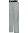 Augusta Sportswear YOUTH BASEBALL PANT WITH BRAID 605WLBY GREY/BLACK (BA) S