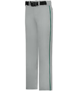 Augusta Sportswear YOUTH BASEBALL PANT WITH BRAID 605WLBY GREY/FOREST (BA) S