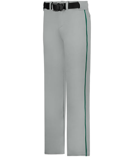 Augusta Sportswear YOUTH BASEBALL PANT WITH BRAID 605WLBY GREY/FOREST (BA) S