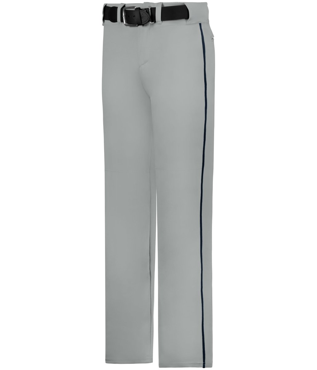 Augusta Sportswear YOUTH BASEBALL PANT WITH BRAID 605WLBY GREY/NAVY (BA) S