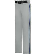 Augusta Sportswear YOUTH BASEBALL PANT WITH BRAID 605WLBY GREY/ROYAL (BA) S