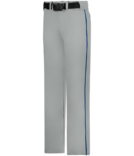 Augusta Sportswear YOUTH BASEBALL PANT WITH BRAID 605WLBY GREY/ROYAL (BA) S