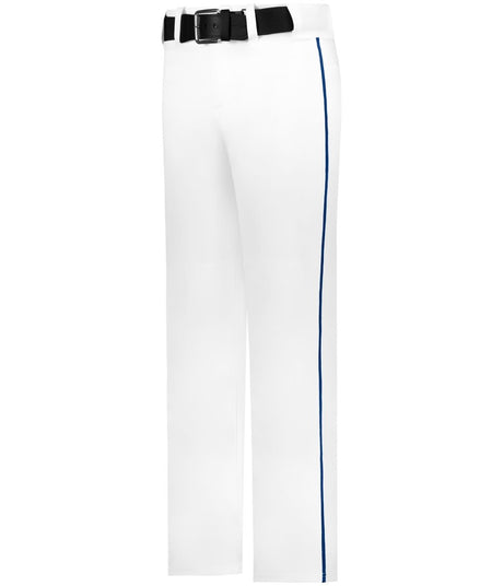 Augusta Sportswear YOUTH BASEBALL PANT WITH BRAID 605WLBY WHITE/ROYAL (BA) S