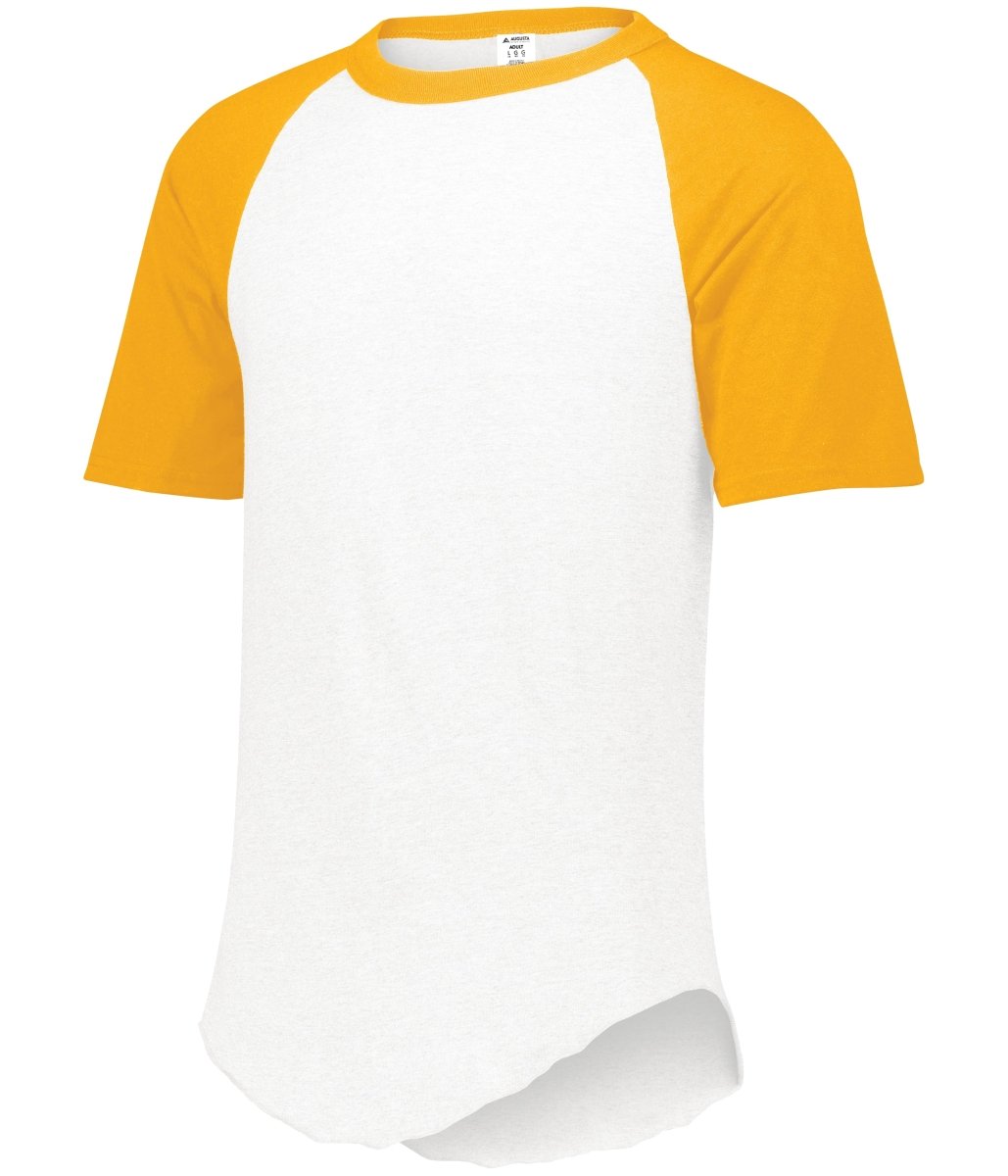Augusta Sportswear Youth Baseball Short Sleeve Tee 2.0 424 WHITE/GOLD S