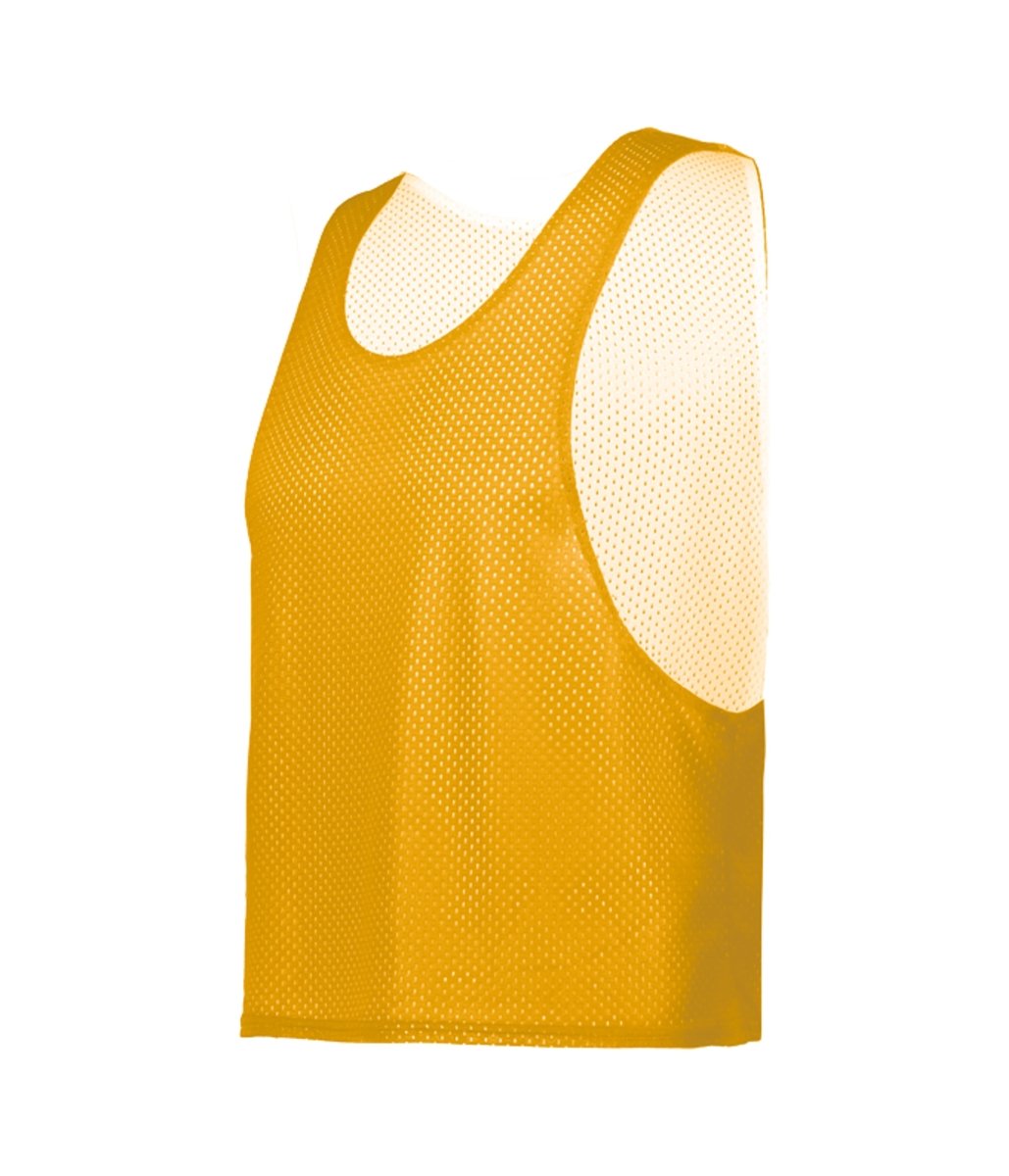 Augusta Sportswear YOUTH C2 REVERSIBLE MESH LACROSSE PINNIE 526000 GOLD/WHITE (BA) SMALL/MEDIUM