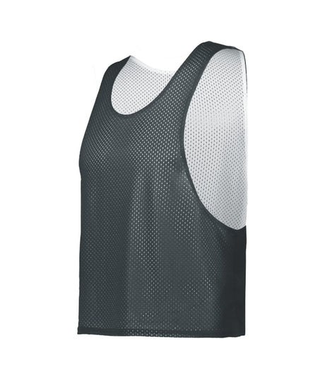 Augusta Sportswear YOUTH C2 REVERSIBLE MESH LACROSSE PINNIE 526000 GRAPHITE/WHITE (BA) SMALL/MEDIUM