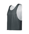 Augusta Sportswear YOUTH C2 REVERSIBLE MESH LACROSSE PINNIE 526000 GRAPHITE/WHITE (BA) SMALL/MEDIUM