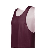 Augusta Sportswear YOUTH C2 REVERSIBLE MESH LACROSSE PINNIE 526000 MAROON/WHITE (BA) SMALL/MEDIUM