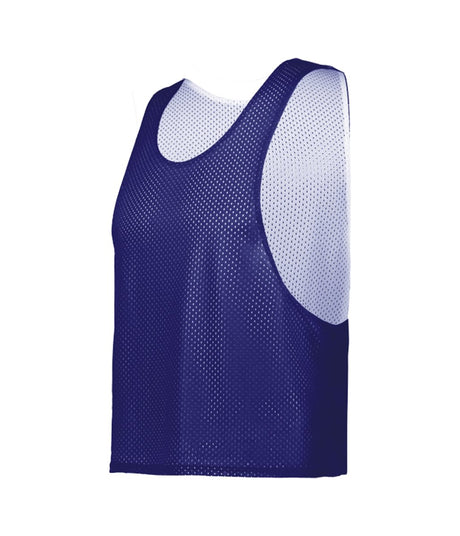 Augusta Sportswear YOUTH C2 REVERSIBLE MESH LACROSSE PINNIE 526000 PURPLE/WHITE (BA) SMALL/MEDIUM