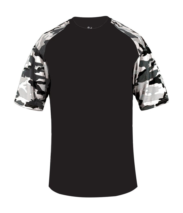 Augusta Sportswear YOUTH CAMO SPORT TEE 214100 BLACK/WHITE CAMO (BA) S