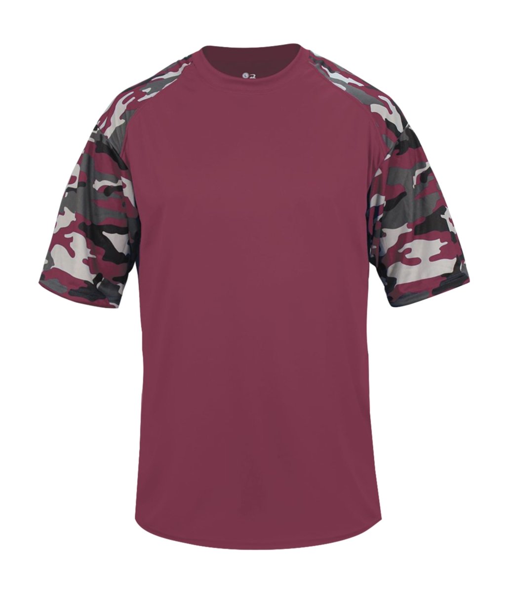 Augusta Sportswear YOUTH CAMO SPORT TEE 214100 MAROON/MAROON CAMO (BA) S