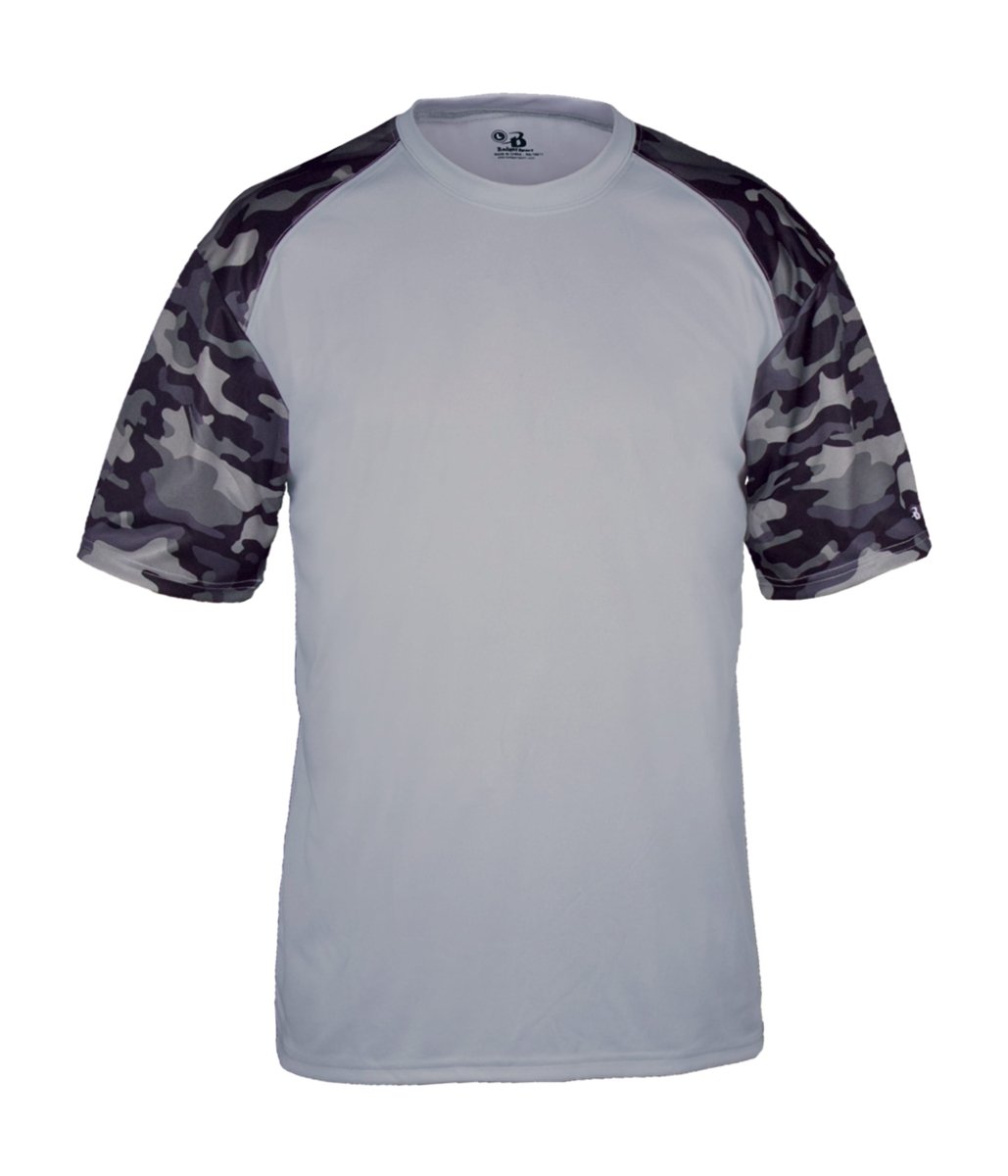 Augusta Sportswear YOUTH CAMO SPORT TEE 214100 SILVER/BLACK CAMO (BA) S