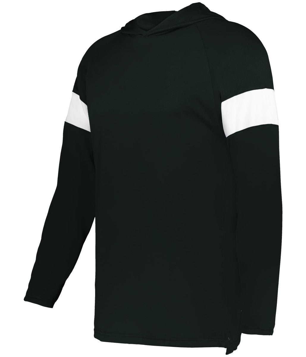Augusta Sportswear YOUTH CONTENDER LONG SLEEVE HOODIE 545LSY BLACK/WHITE (BA) S