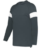 Augusta Sportswear YOUTH CONTENDER LONG SLEEVE HOODIE 545LSY CHARCOAL SOLID/WHITE (BA) S