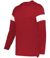 Augusta Sportswear YOUTH CONTENDER LONG SLEEVE HOODIE 545LSY RED/WHITE (BA) S