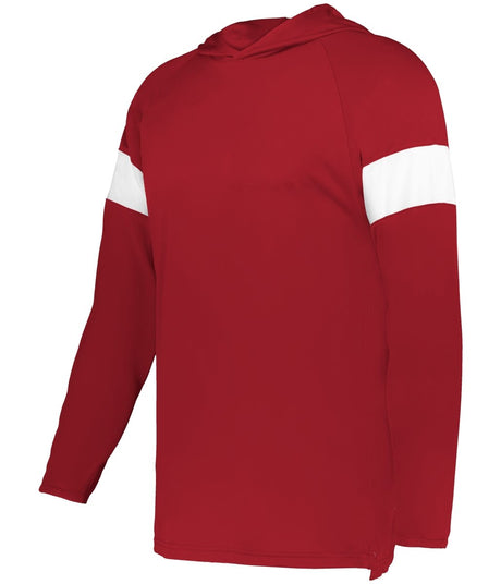 Augusta Sportswear YOUTH CONTENDER LONG SLEEVE HOODIE 545LSY RED/WHITE (BA) S