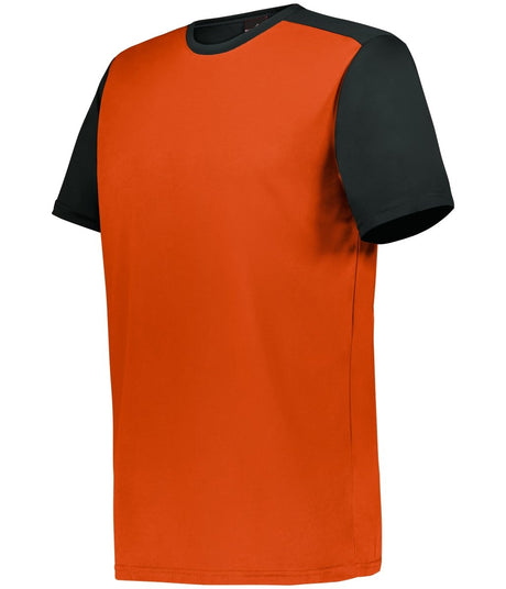 Augusta Sportswear YOUTH CREW NECK BASEBALL JERSEY 532CJY BURNT ORANGE/BLACK (BA) XXS