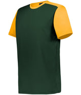 Augusta Sportswear YOUTH CREW NECK BASEBALL JERSEY 532CJY FOREST/GOLD (BA) XXS