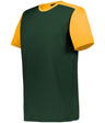 Augusta Sportswear YOUTH CREW NECK BASEBALL JERSEY 532CJY FOREST/GOLD (BA) XXS