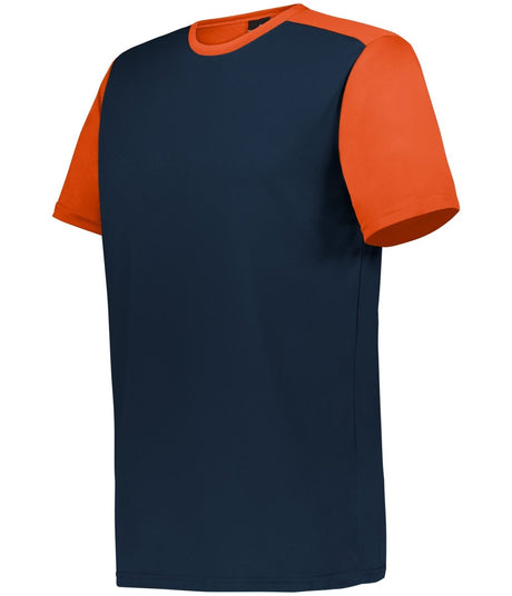 Augusta Sportswear YOUTH CREW NECK BASEBALL JERSEY 532CJY NAVY/BT. ORANGE (BA) XXS