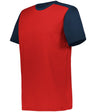 Augusta Sportswear YOUTH CREW NECK BASEBALL JERSEY 532CJY RED/NAVY (BA) XXS