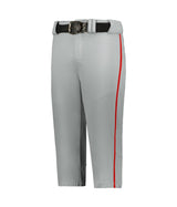Augusta Sportswear YOUTH CRUSH BASEBALL KNICKER WITH BRAID 655PKBY GREY/RED (BA) S