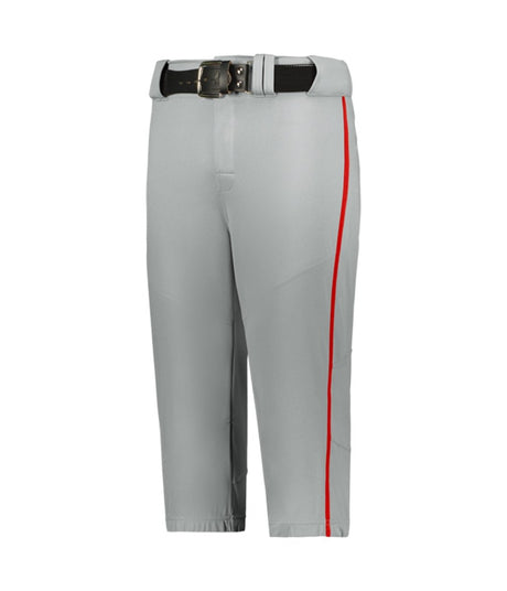 Augusta Sportswear YOUTH CRUSH BASEBALL KNICKER WITH BRAID 655PKBY GREY/RED (BA) S