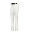 Augusta Sportswear YOUTH CRUSH OPEN BOTTOM PANT WITH BRAID 655WLBY WHITE/RED (BA) S