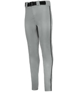 Augusta Sportswear YOUTH CRUSH TAPERED BASEBALL PANT WITH BRAID 657CTBY GREY/BLACK (BA) S