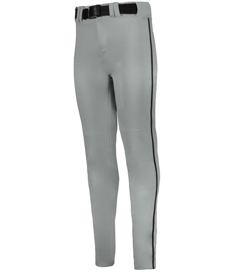 Augusta Sportswear YOUTH CRUSH TAPERED BASEBALL PANT WITH BRAID 657CTBY GREY/BLACK (BA) S
