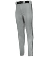 Augusta Sportswear YOUTH CRUSH TAPERED BASEBALL PANT WITH BRAID 657CTBY GREY/BLACK (BA) S