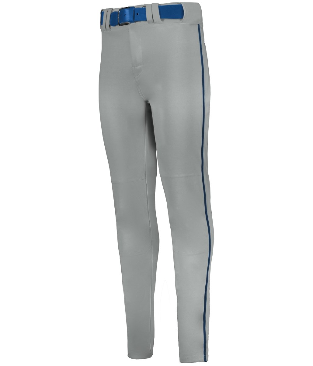 Augusta Sportswear YOUTH CRUSH TAPERED BASEBALL PANT WITH BRAID 657CTBY GREY/NAVY (BA) S