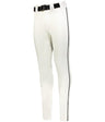 Augusta Sportswear YOUTH CRUSH TAPERED BASEBALL PANT WITH BRAID 657CTBY WHITE/BLACK (BA) S