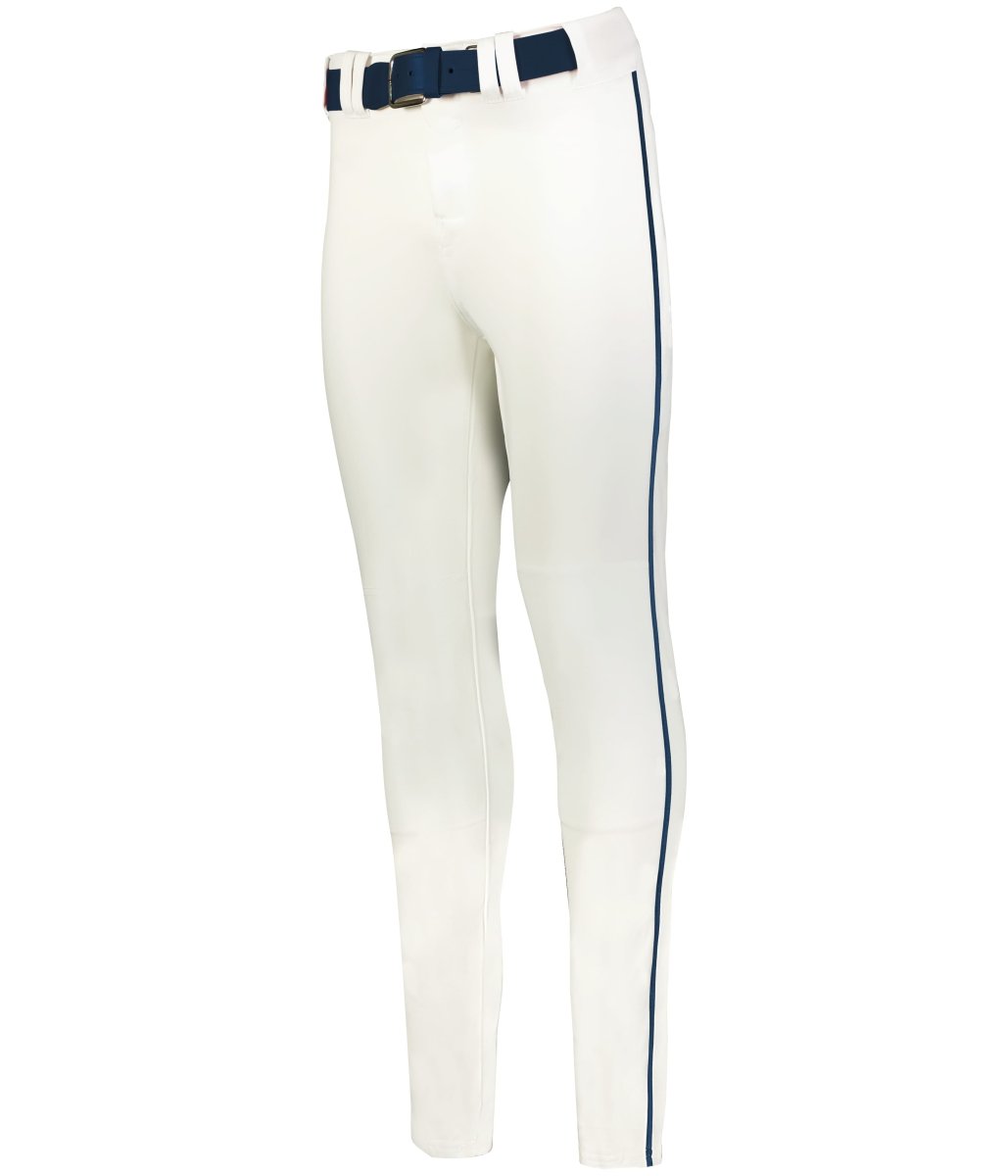 Augusta Sportswear YOUTH CRUSH TAPERED BASEBALL PANT WITH BRAID 657CTBY WHITE/NAVY (BA) S