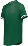 Augusta Sportswear Youth Cutter+ Full Button Baseball Jersey 6910 DARK GREEN/WHITE S
