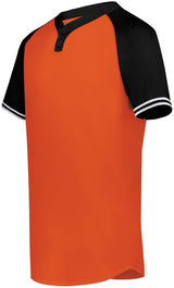 Augusta Sportswear Youth Cutter+ Henley Jersey 6906 ORANGE/BLACK S