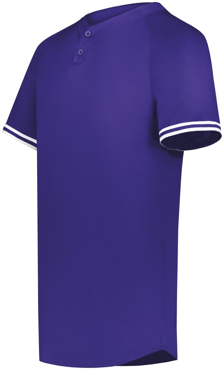 Augusta Sportswear Youth Cutter+ Henley Jersey 6906 PURPLE/WHITE S