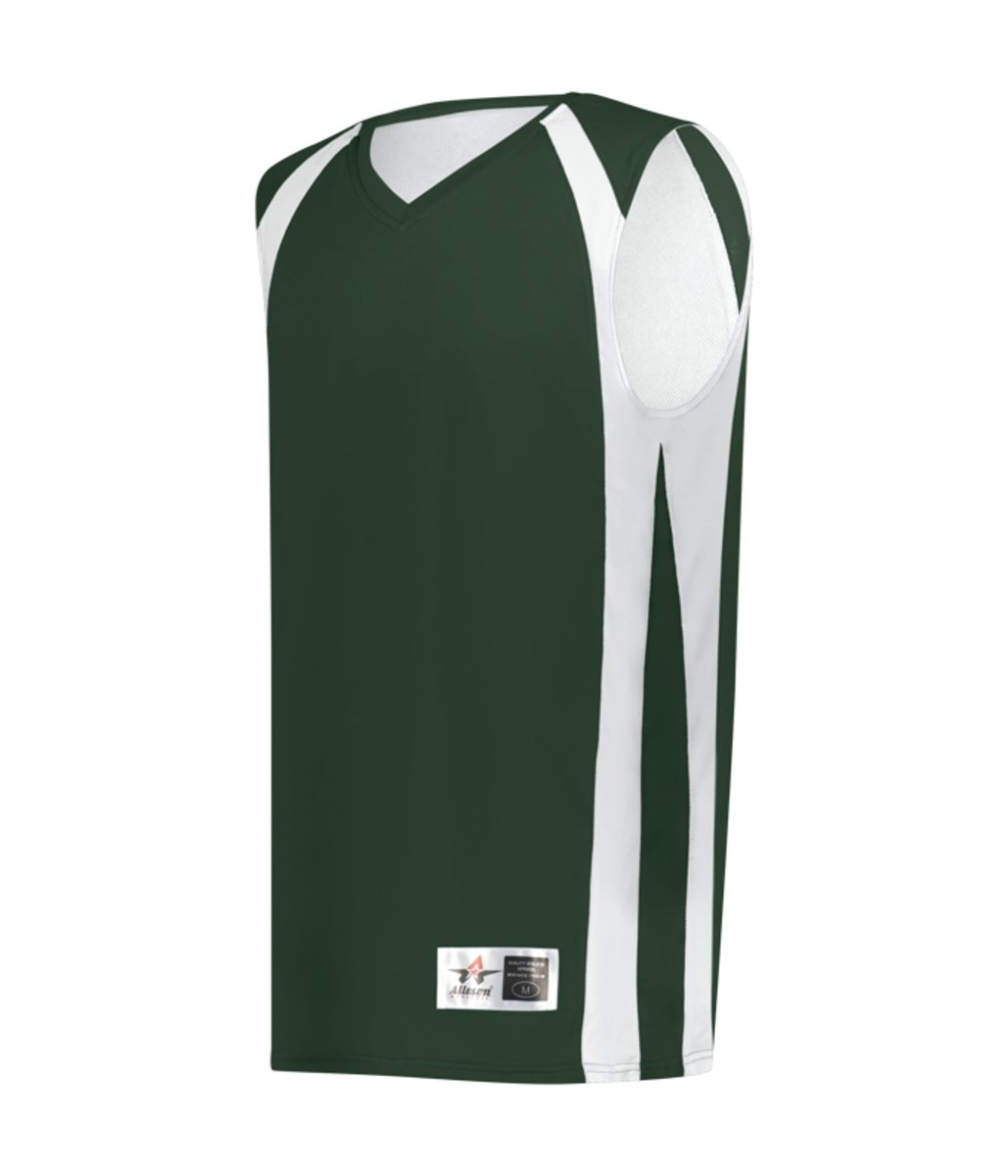 Augusta Sportswear YOUTH DOUBLE - PLY REVERSIBLE BASKETBALL JERSEY 54MMRY FOREST/WHITE (BA) S